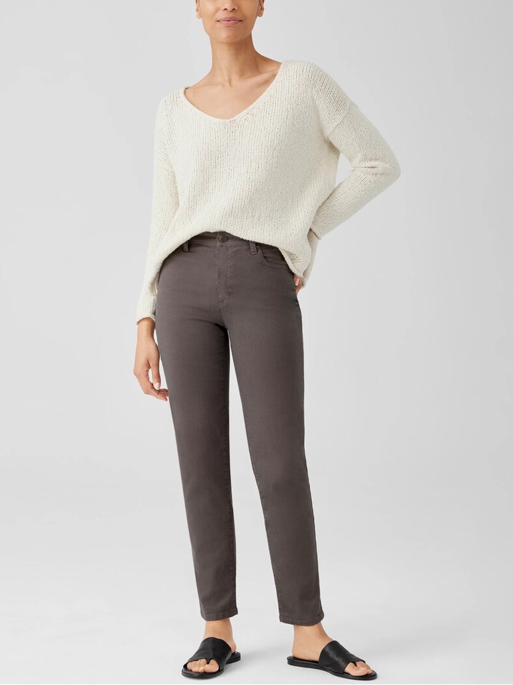 NWOT - Eileen Fisher Organic Cotton Denim High-Waisted Jean in Rye - Size 4